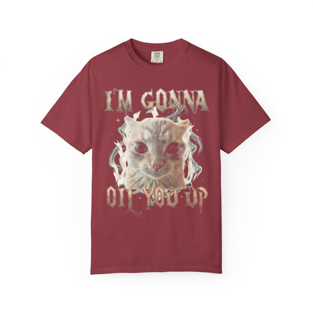 I'm Gonna Oil You Up Classic Tee | Meme Cat | Heavy Metal Bootleg