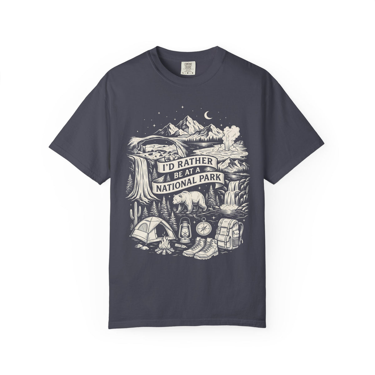 I'd Rather Be At A National Park Classic Tee | Hiking Bear Camping