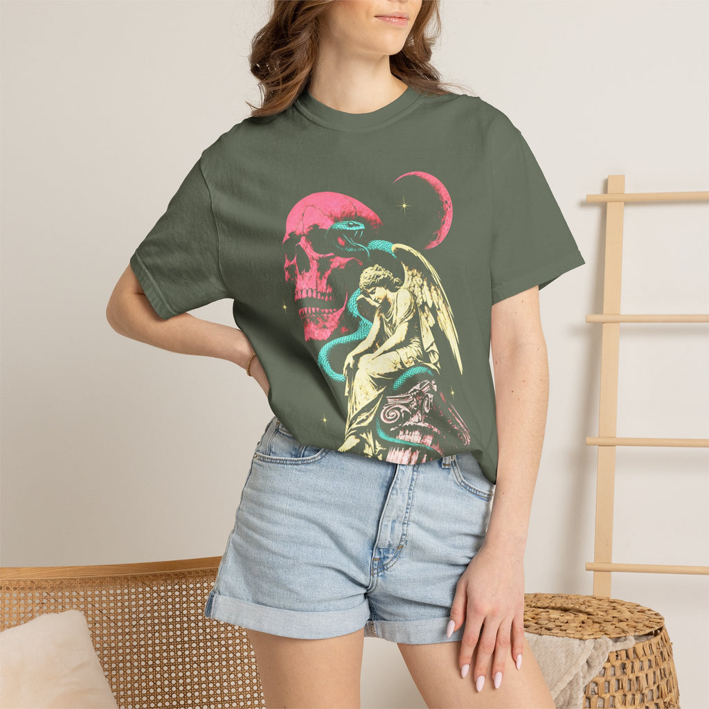 Skull Snake Angel Classic Tee | Retro Gothic | Vintage Gift