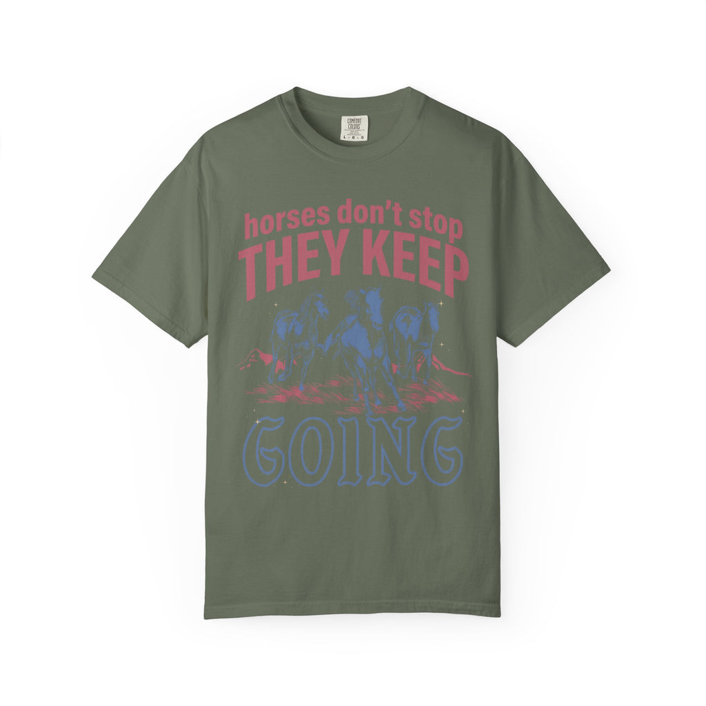 Horses Don't Stop Classic Tee | Galloping Western | Running