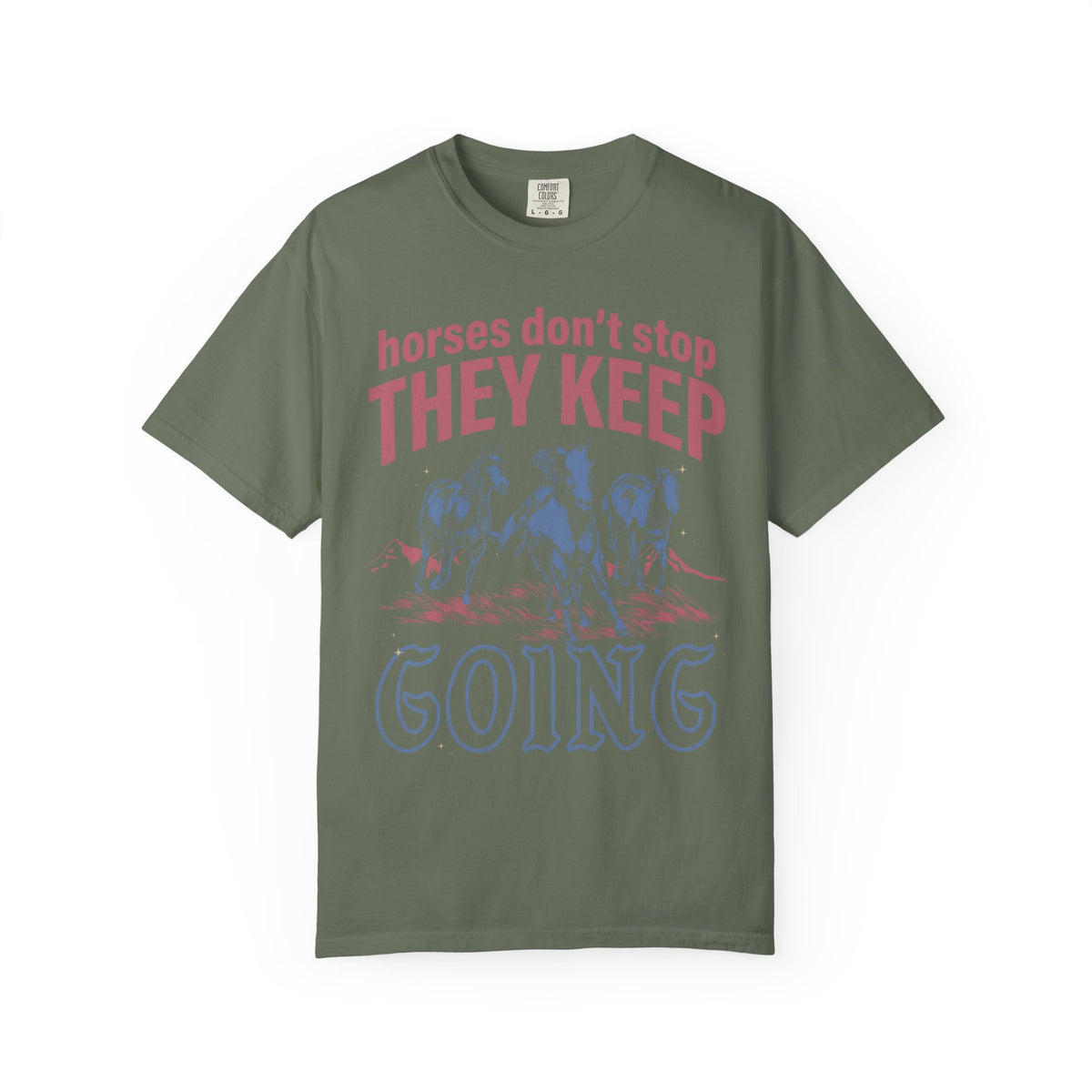 Horses Don't Stop Classic Tee | Galloping Western | Running