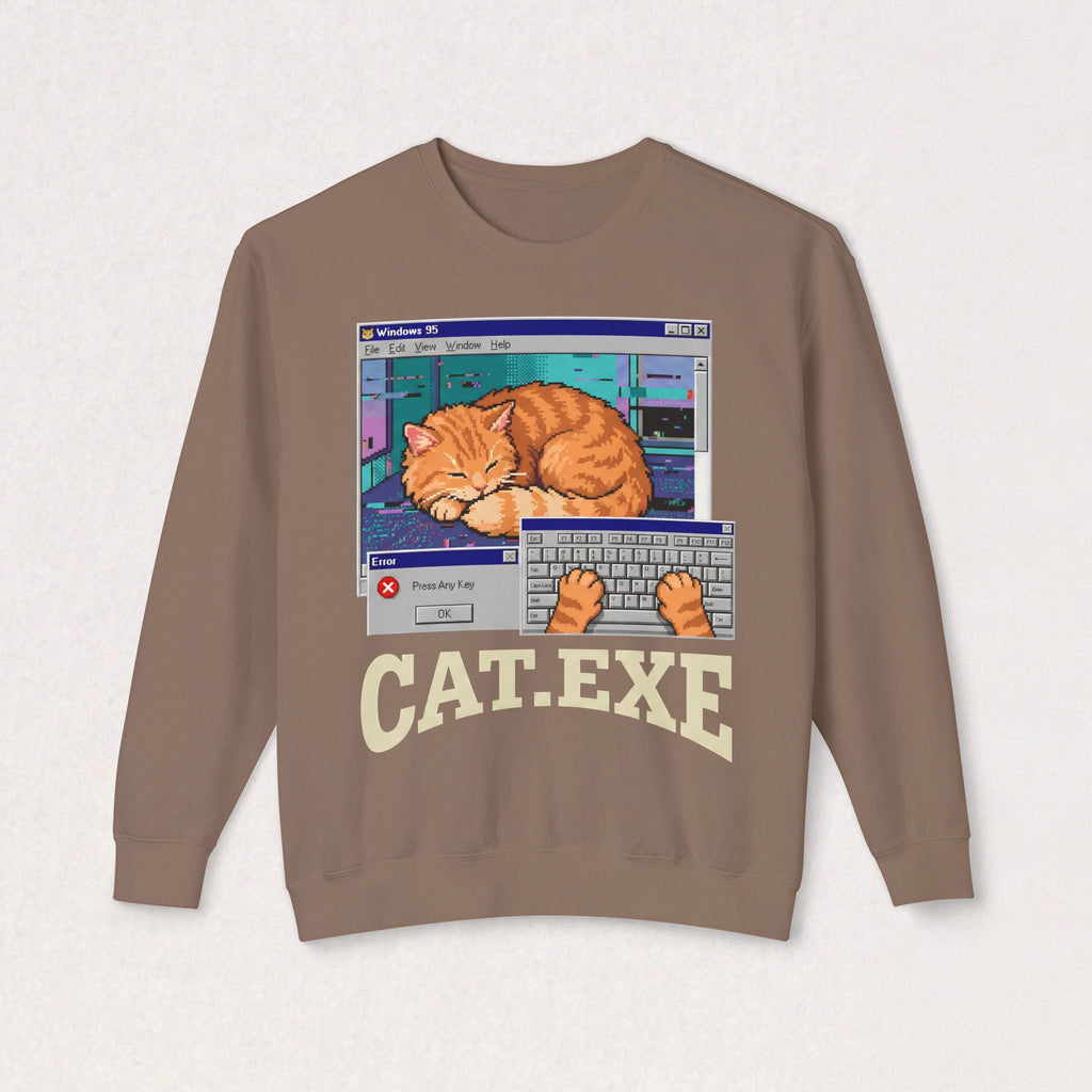 CAT.EXE Unisex Sweatshirt | Funny Computer Tech Cat Meme Pullover