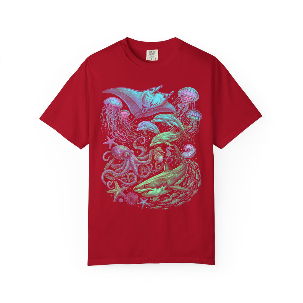 Deep Sea Ocean Creatures Classic Tee | Neon Vintage | Marine Life