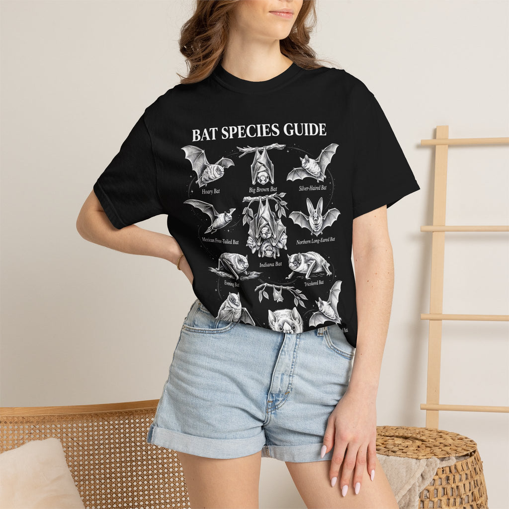 Bat Species Guide Classic Tee | Wildlife Mammals | Animal Chart