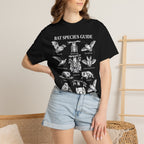 Bat Species Guide Classic Tee | Wildlife Mammals | Animal Chart