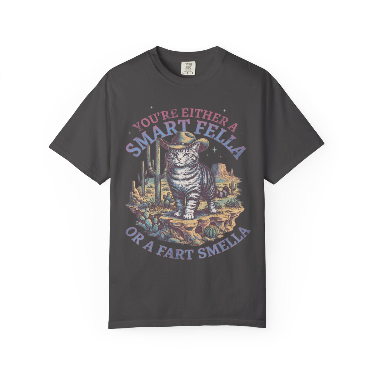 Smart Fella Fart Smella Classic Tee | Cowboy Cat | Desert Meme