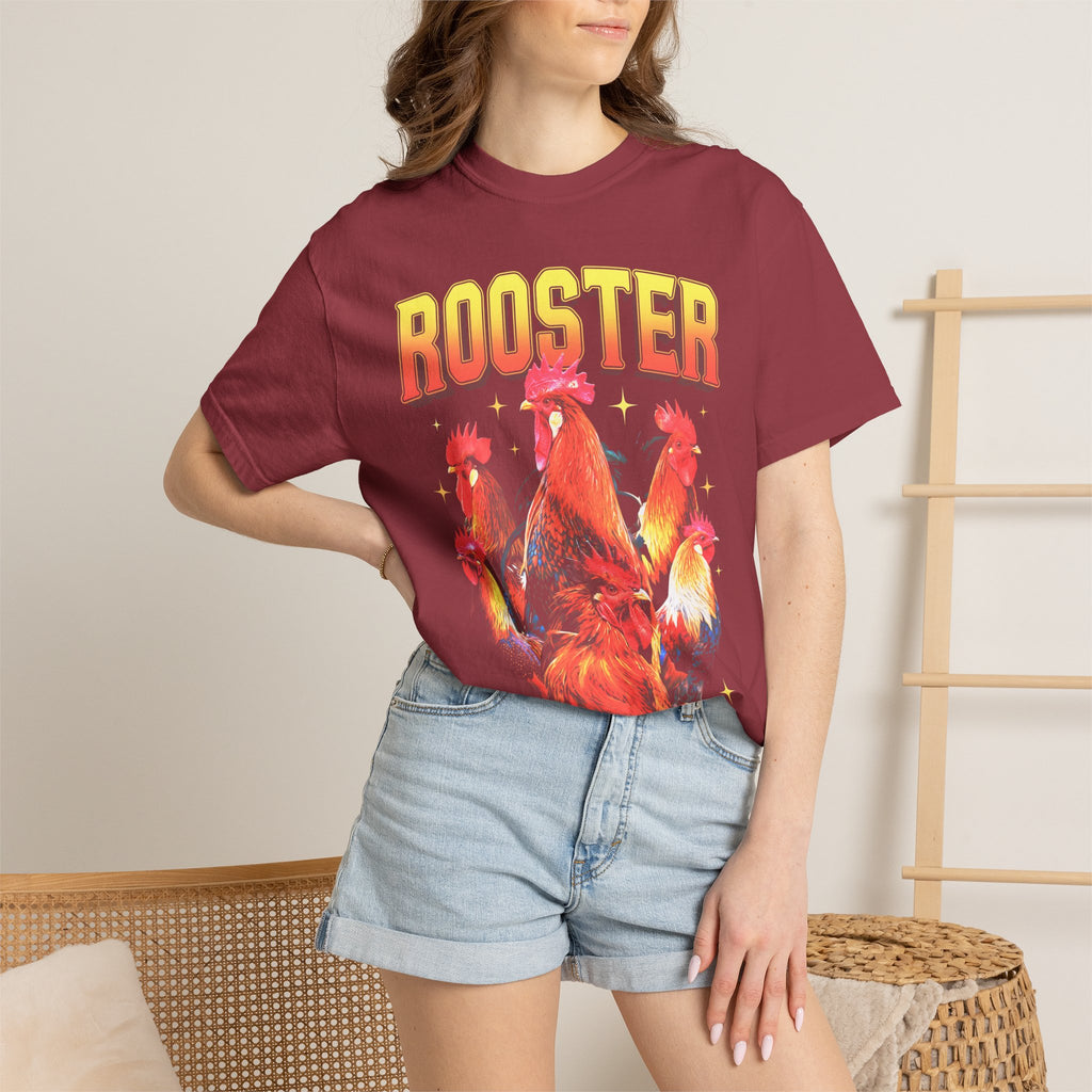 Vintage Rooster Classic Tee | 90s Graphic | Chicken Gift