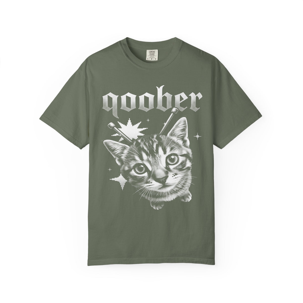 Qoober Gothic Cat Classic Tee | Metal Kitten | Punk Aesthetic