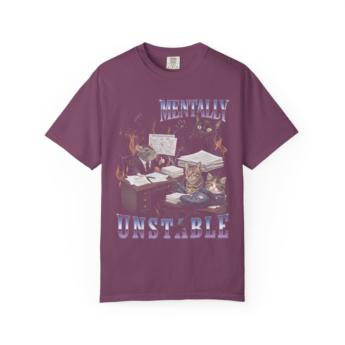 Mentally Unstable Business Rat Classic Tee | Chaos Cat | Absurdist