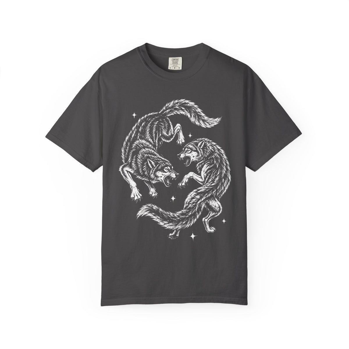 Twin Wolves Classic Tee | 90s Vintage | Dark Nature Wolf