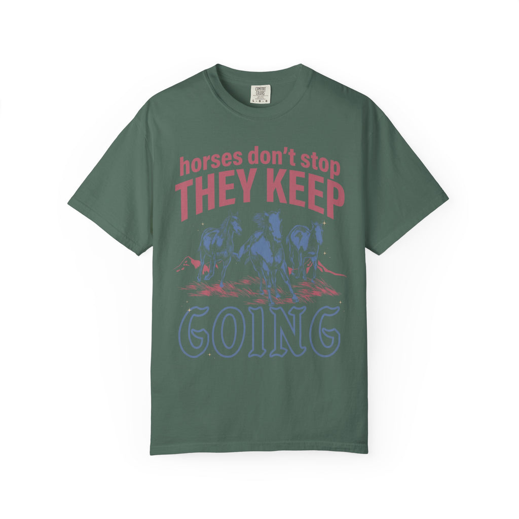 Horses Don't Stop Classic Tee | Galloping Western | Running