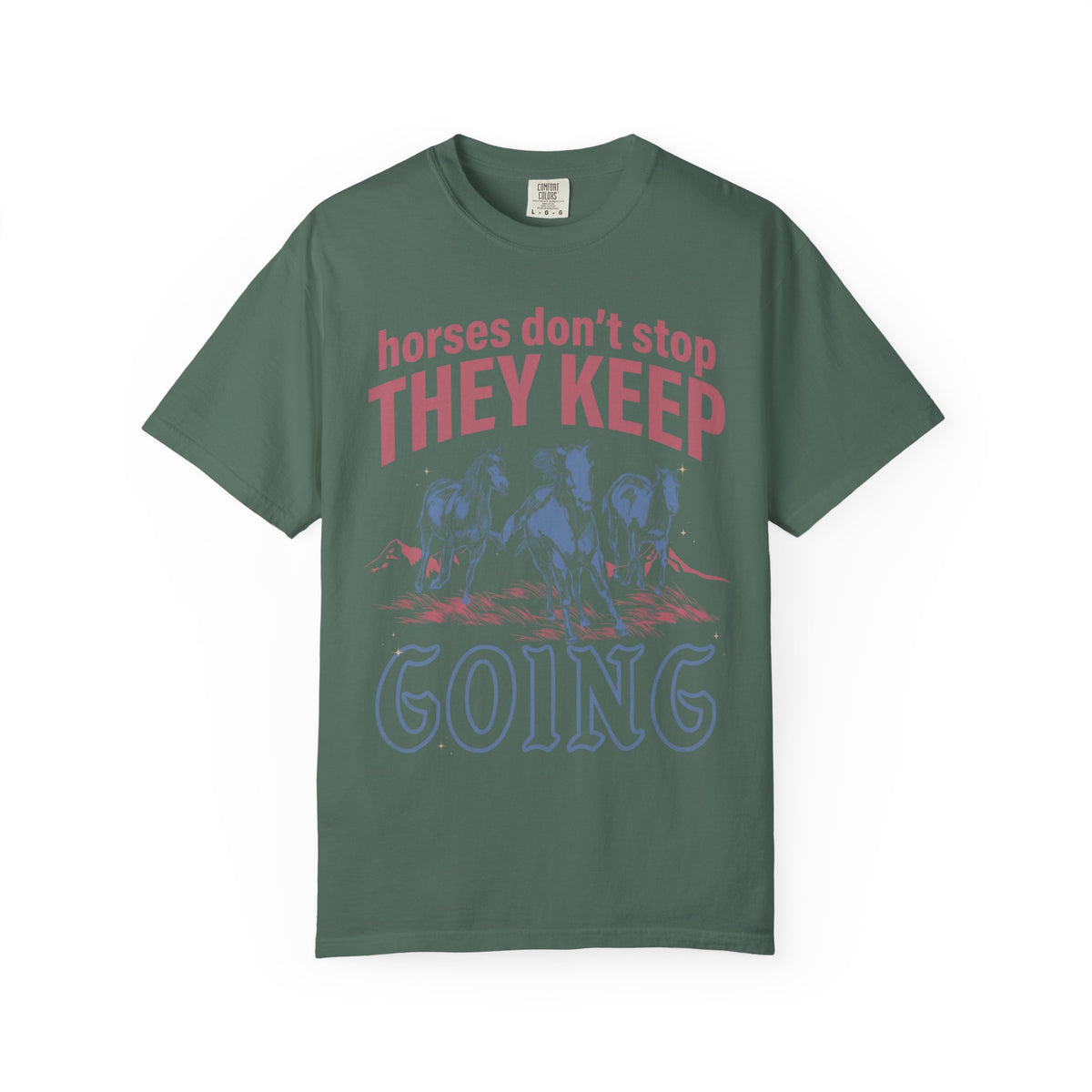 Horses Don't Stop Classic Tee | Galloping Western | Running