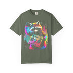 Neon DJ Raccoon Classic Tee | Synthwave Retro | Music Gift