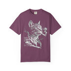 Cosmic Smoking Cat Classic Tee | Noir Space Art | Vintage Smoke