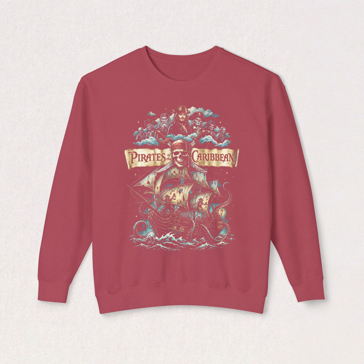 Pirates of the Caribean Skull Ship Crewneck Sweatshirt
