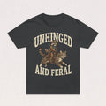 Unhinged and Feral T-Shirt — Vintage Raccoon Riding Tiger Graphic Oversized Tee