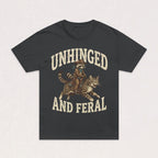 Unhinged and Feral T-Shirt — Vintage Raccoon Riding Tiger Graphic Oversized Tee