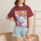Neko Alley Squad Classic Tee | Anime Cat Girl | Retro Graphic