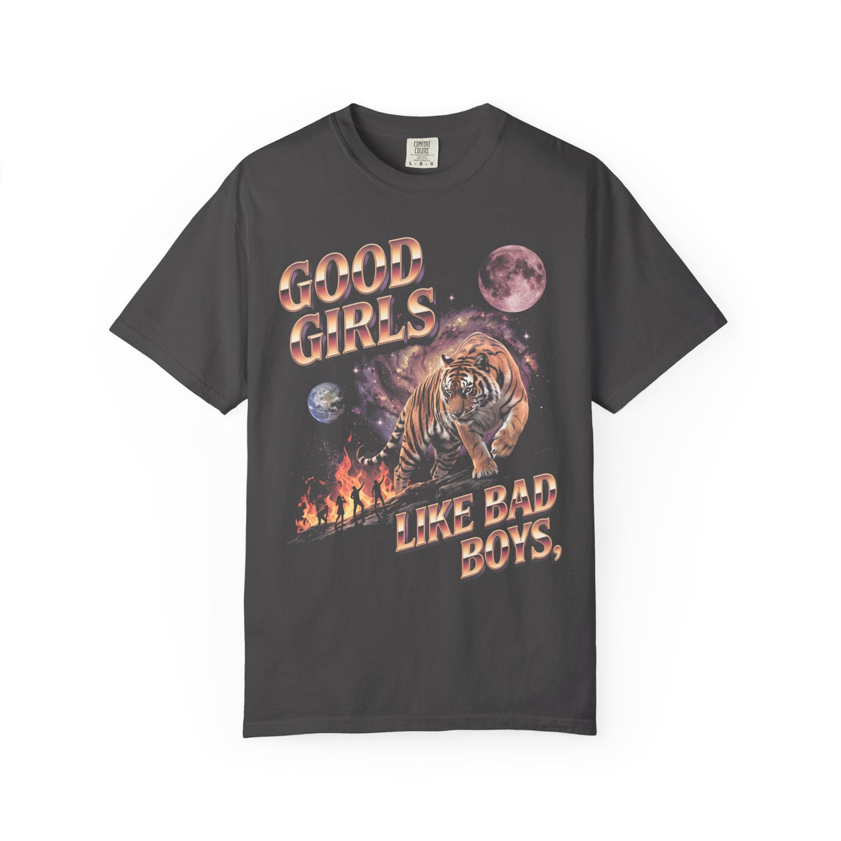 Good Girls Like Bad Boys Classic Tee | 80s Chrome Tiger