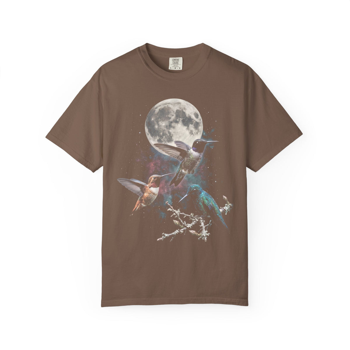 Hummingbird Full Moon Classic Tee | Galaxy Space | Bird Lover