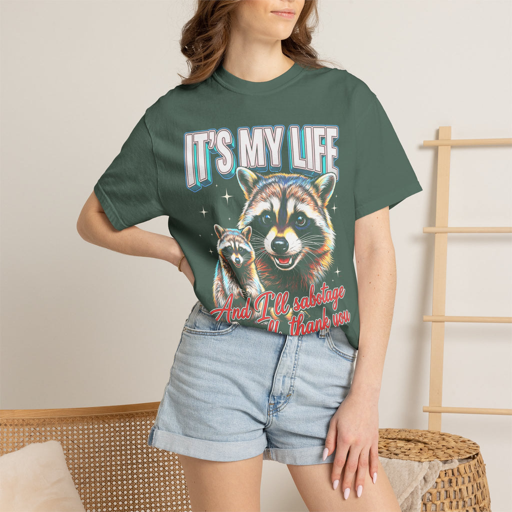 Its My Life Sabotage Myself Raccoon Classic Tee | 90s Retro