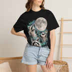 Three Raccoons Classic Tee | Space Full Moon | Starry Cosmos