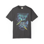 Stacked Cat Portraits Classic Tee | Neon Psychedelic Art