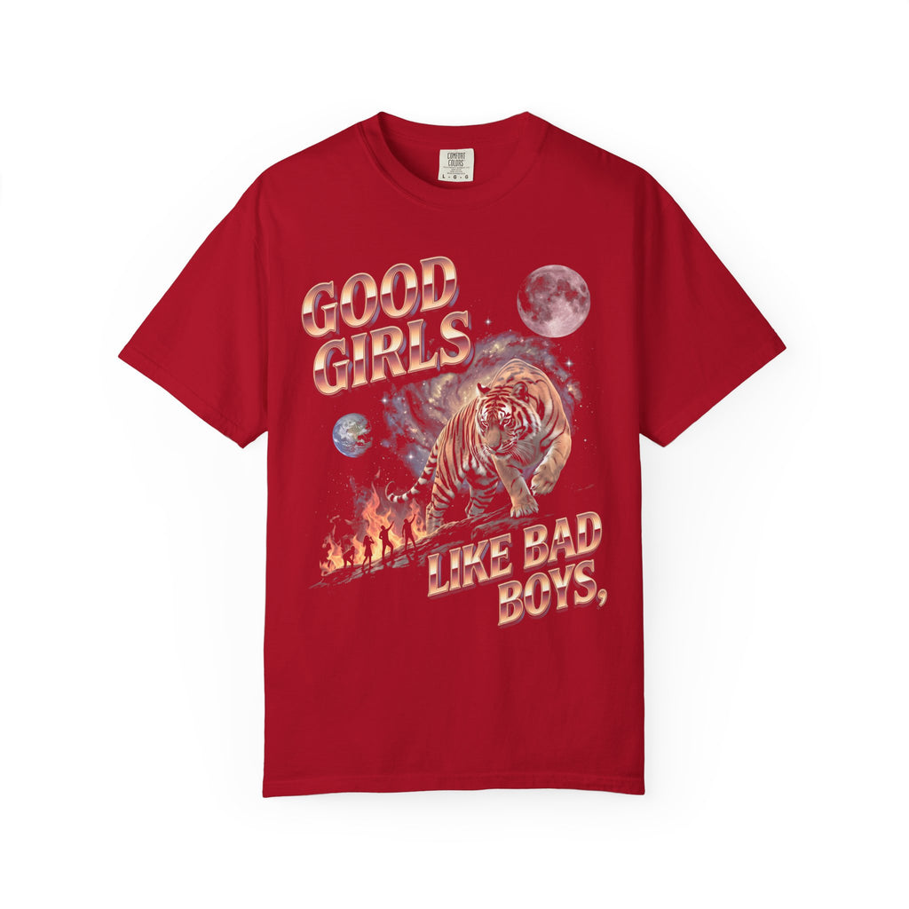 Good Girls Like Bad Boys Classic Tee | 80s Chrome Tiger