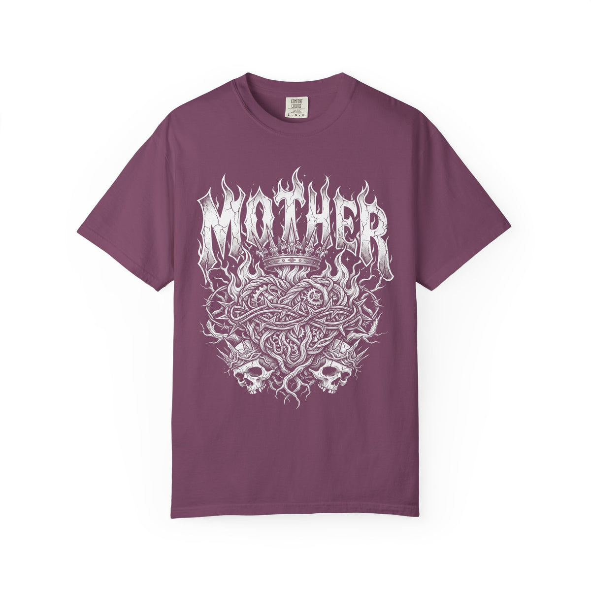 Mother Gothic Metal Classic Tee | Clockwork Heart | Skulls Flames