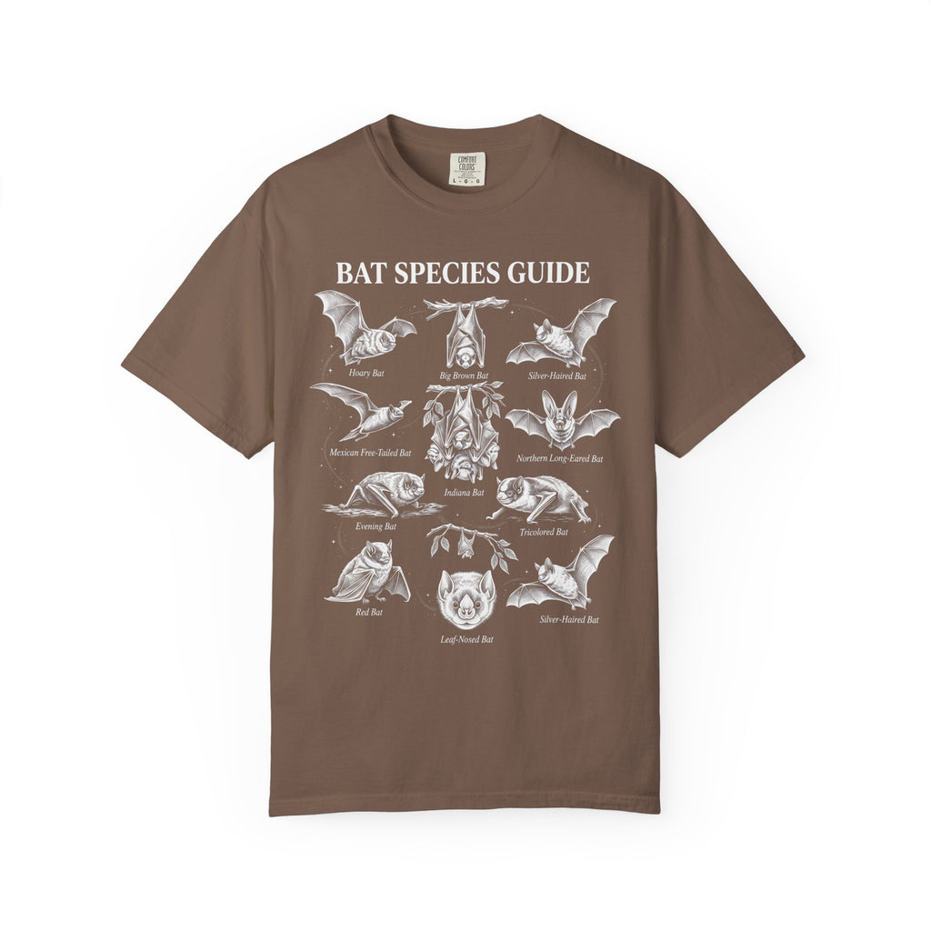 Bat Species Guide Classic Tee | Wildlife Mammals | Animal Chart
