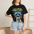 Stop Worrying Raccoon T-Shirt - Vintage Meme Graphic Tee