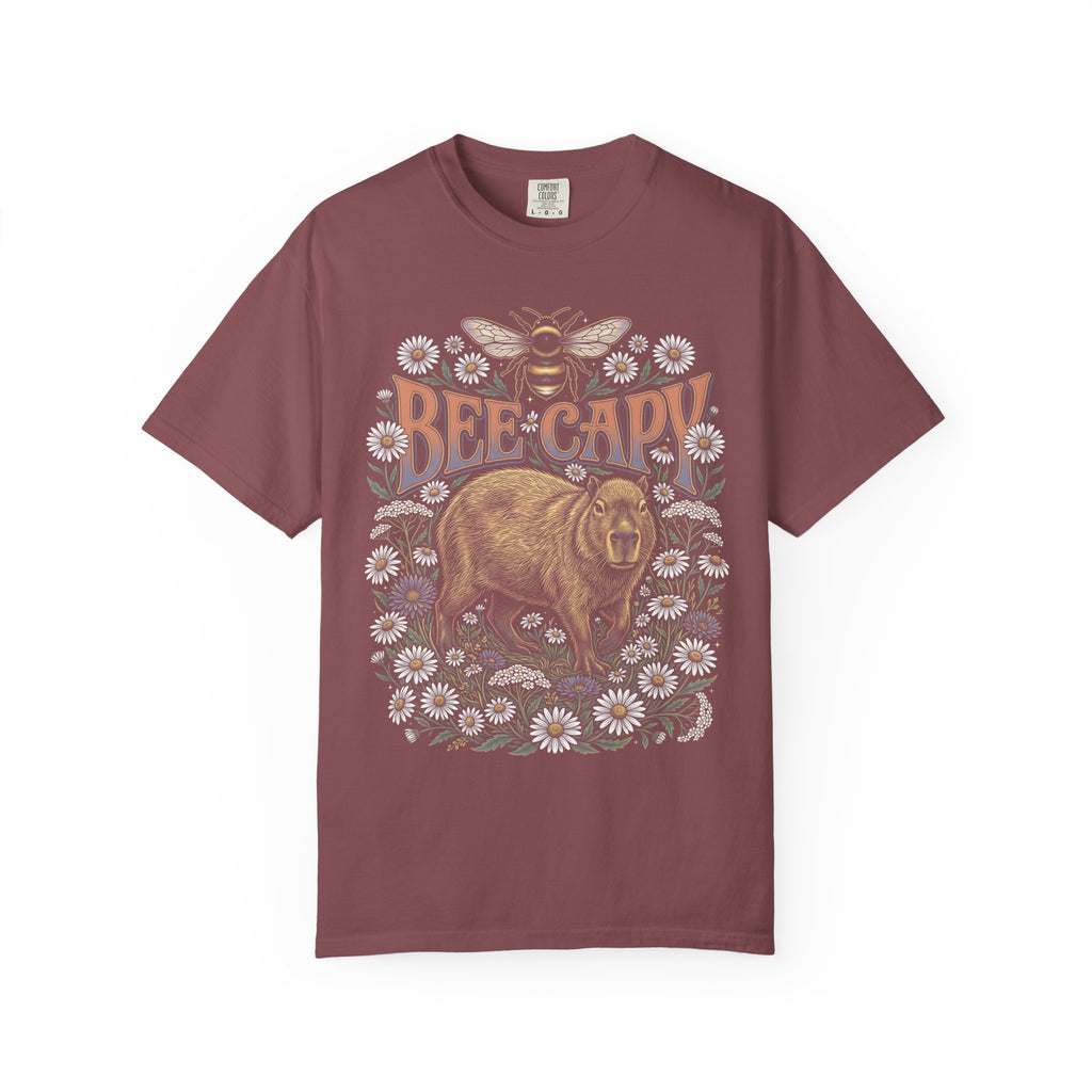 Bee Capy Classic Tee | Capybara Bumblebee | Floral Nature