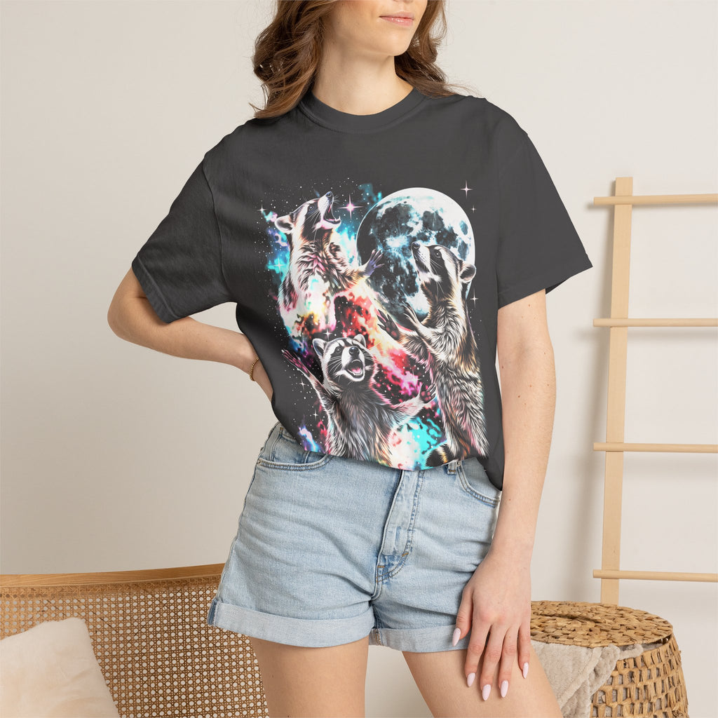 Space Raccoon Moon Classic Tee | Vintage Retro | Sci-Fi Gift