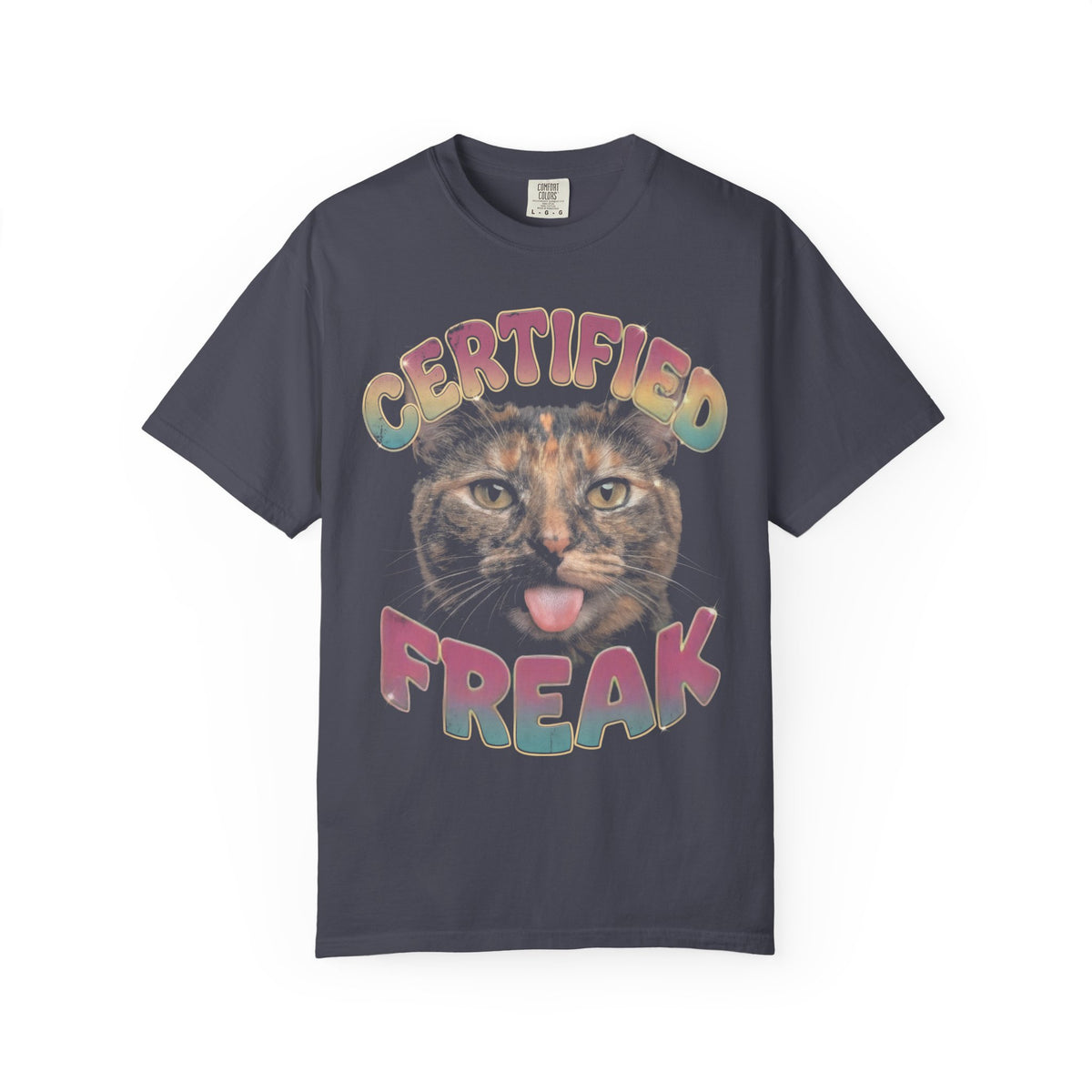 Certified Freak Cat Classic Tee | Funny Blep Mlem | Retro Art