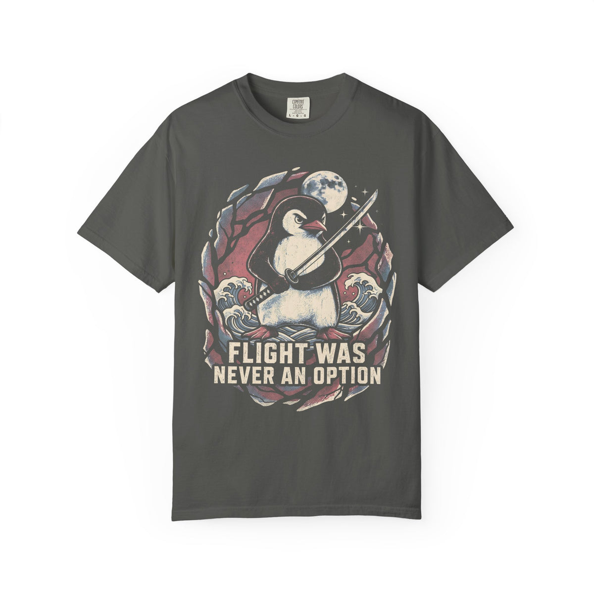 Flight Was Never An Option Classic Tee | Samurai Penguin Art