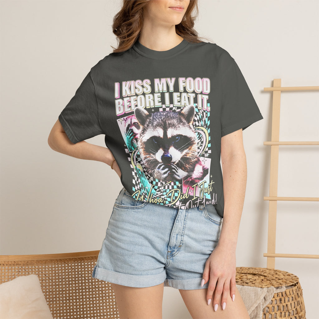 I Kiss My Food Before I Eat It Classic Tee | Raccoon Meme