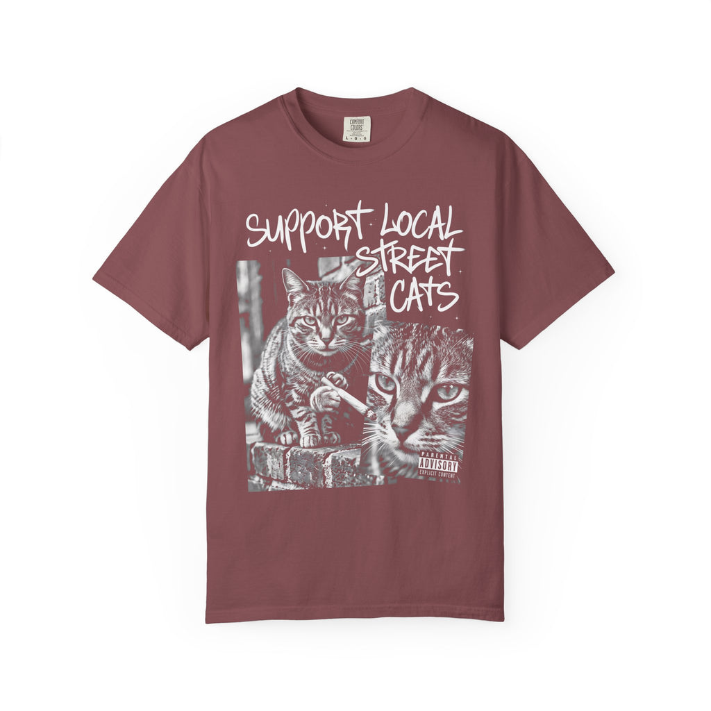 Support Local Street Cats Classic Tee | Smoking Cat Art