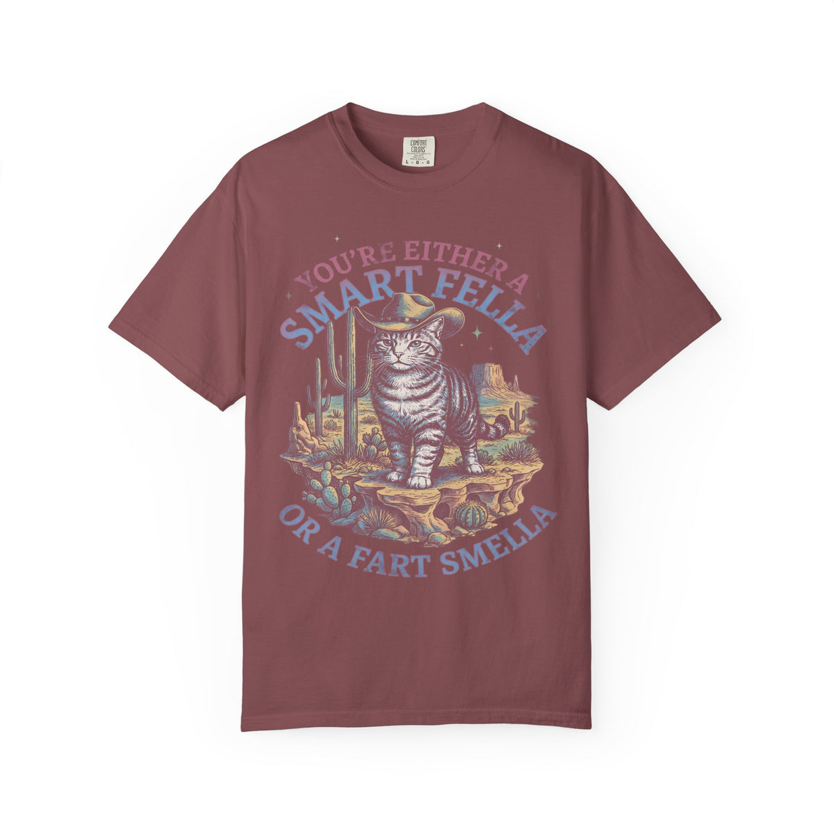 Smart Fella Fart Smella Classic Tee | Cowboy Cat | Desert Meme
