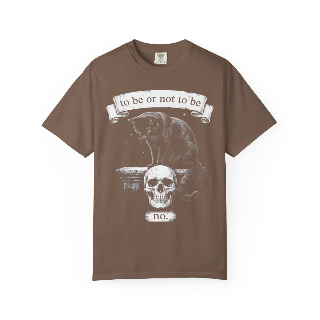 To Be Or Not To Be No Classic Tee | Black Cat Skull Art