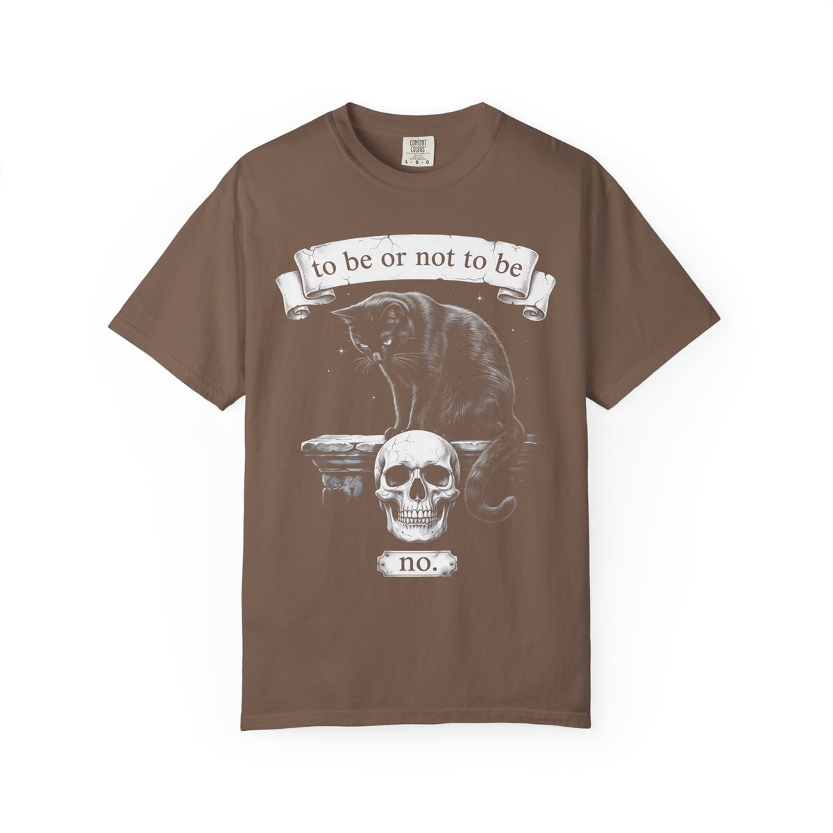 To Be Or Not To Be No Classic Tee | Black Cat Skull Art