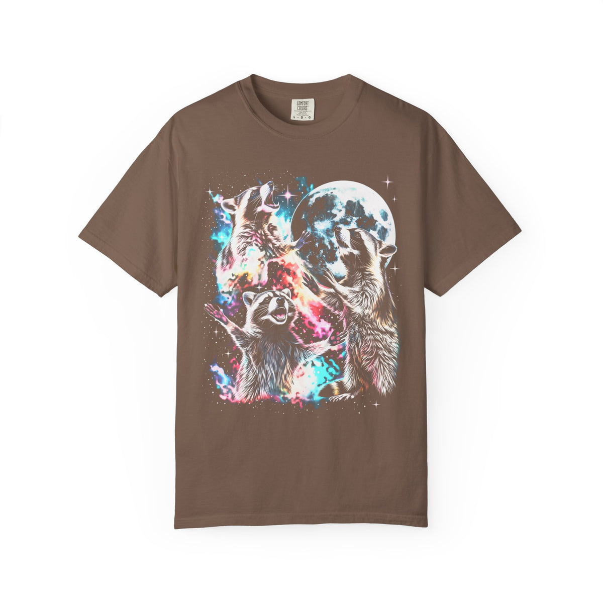 Space Raccoon Moon Classic Tee | Vintage Retro | Sci-Fi Gift