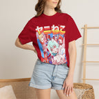 Neko Alley Squad Classic Tee | Anime Cat Girl | Retro Graphic