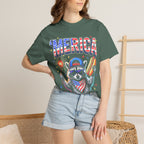 Merica Patriotic Raccoon Classic Tee | 4th Of July | USA Flag