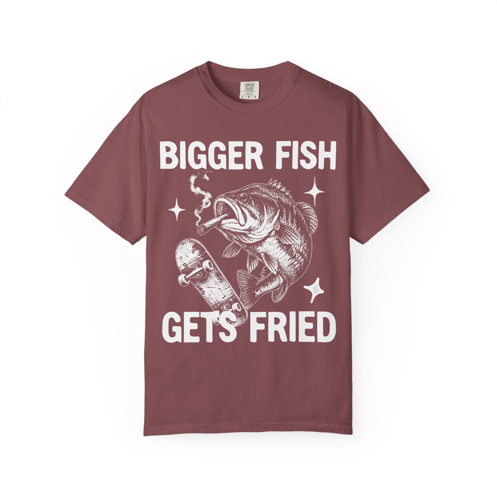 Bigger Fish Gets Fried Classic Tee | Funny Skater | Fish Meme