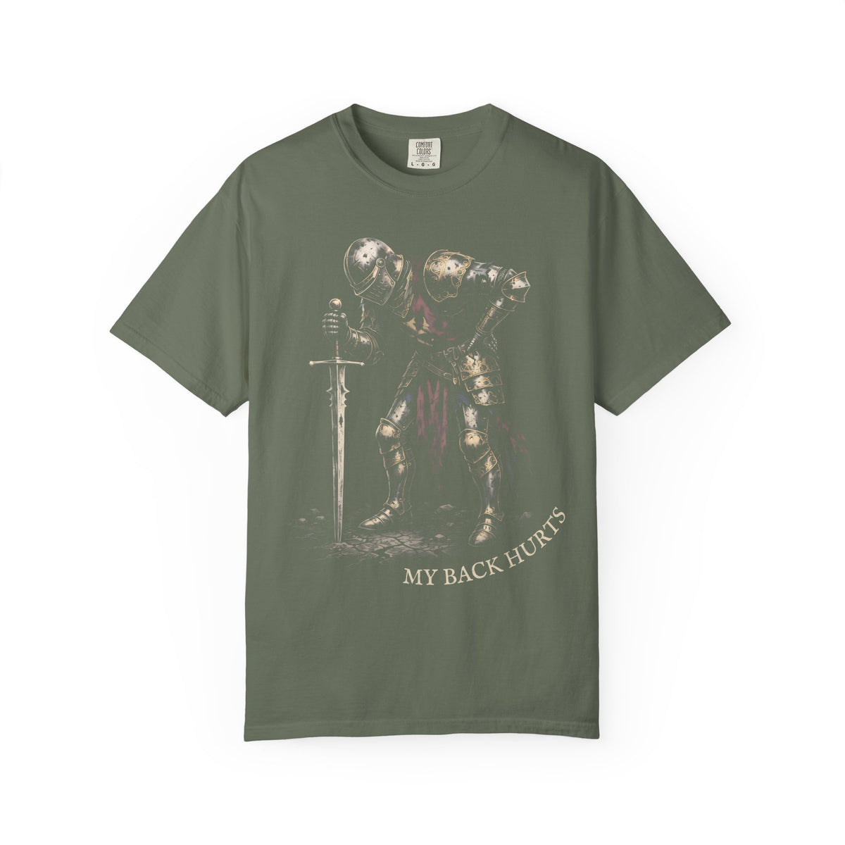 My Back Hurts Knight Classic Tee | Medieval Armor | Sarcastic Pain