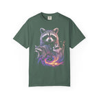 Cosmic Trio Raccoon Classic Tee | Galaxy Vortex | Psychedelic