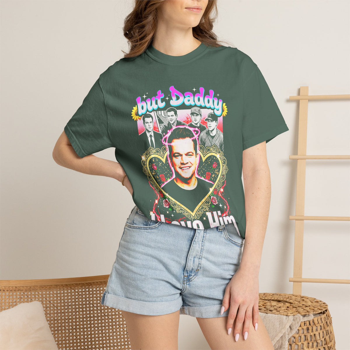 But Daddy I Love Him Matt Damon Classic Tee | 90s Retro Gift