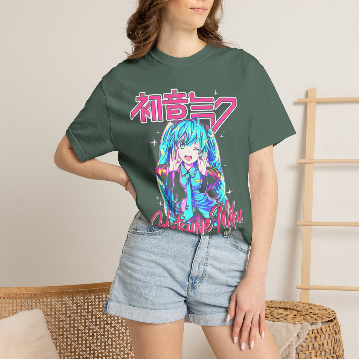 Teal Twin Tail Virtual Singer Classic Tee | Kawaii Anime Pop