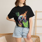 Alien Cat UFO Classic Tee | Mystery Space Art | Bowler Hat