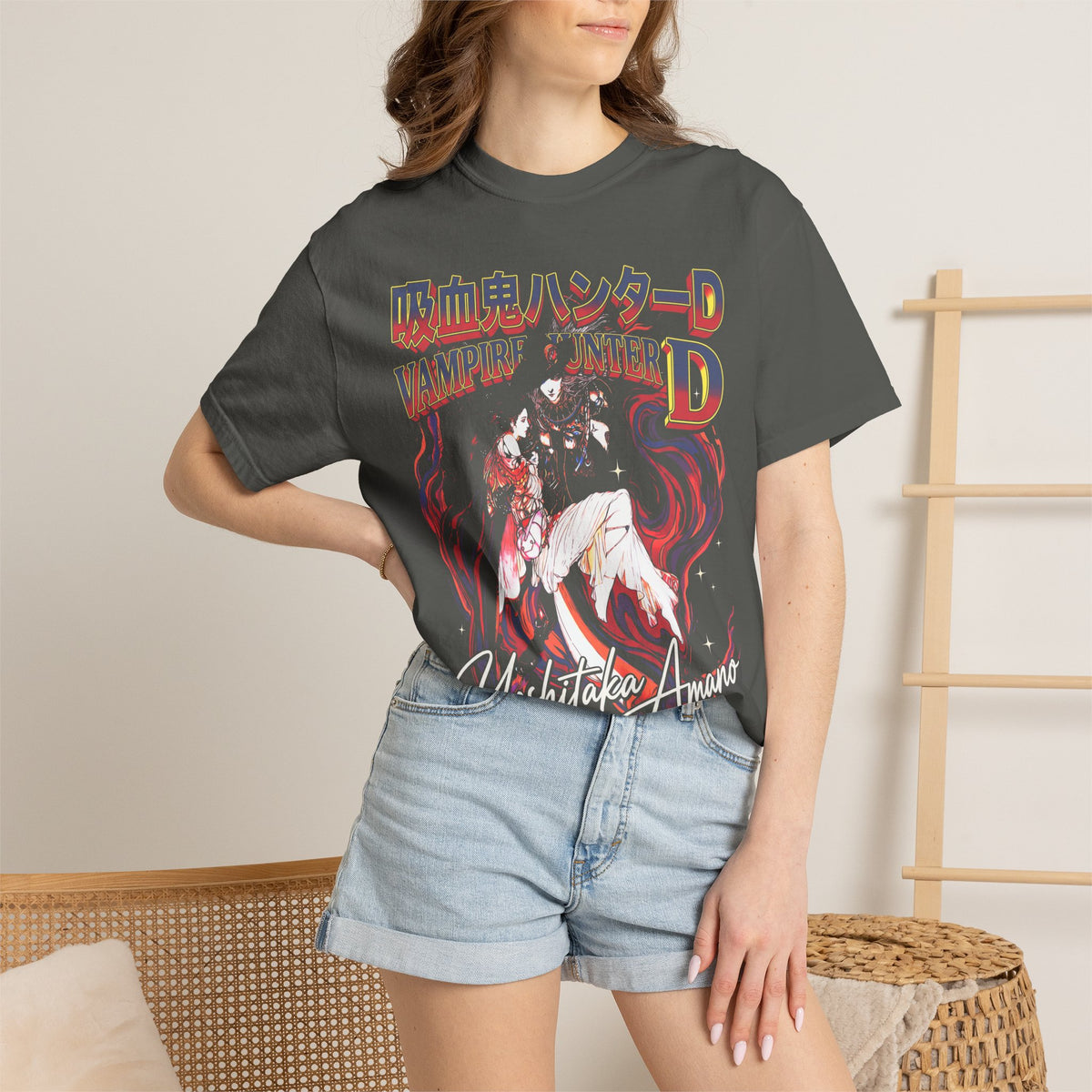 Dark Fantasy Vampire Classic Tee | 90s Retro | Manga Gift